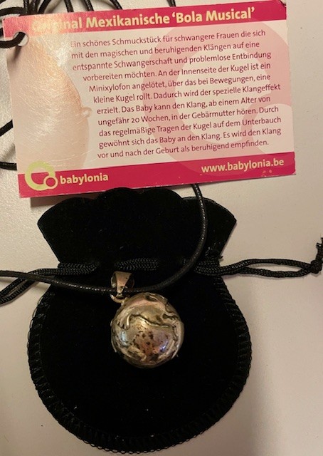 Bola - mexikanische Klangkugel Baby Bola / Engelsrufer - silber earth (angelaufen, daher reduziert)