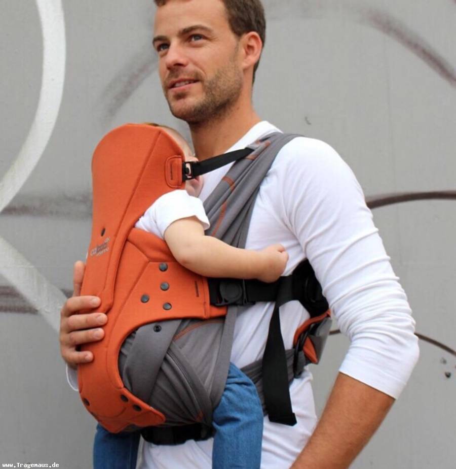 Caboo DX Babytrage + Coolpass Merino Rust