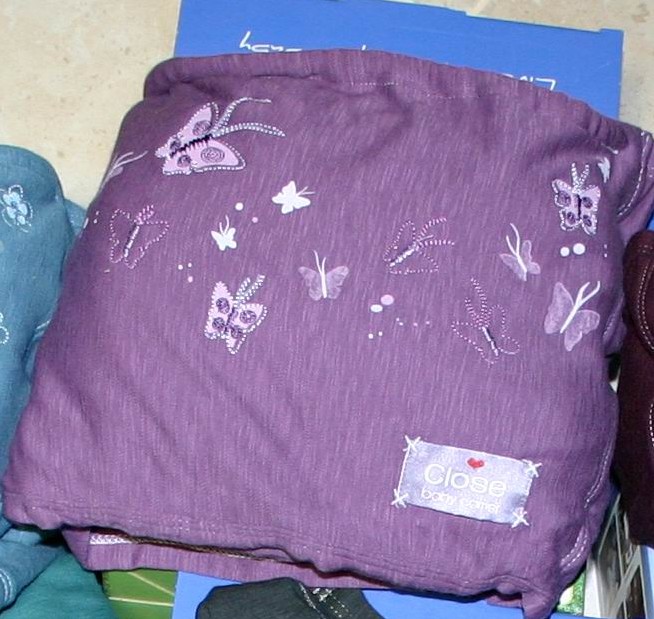 Close Caboo Babytragetuch Grape Butterflies