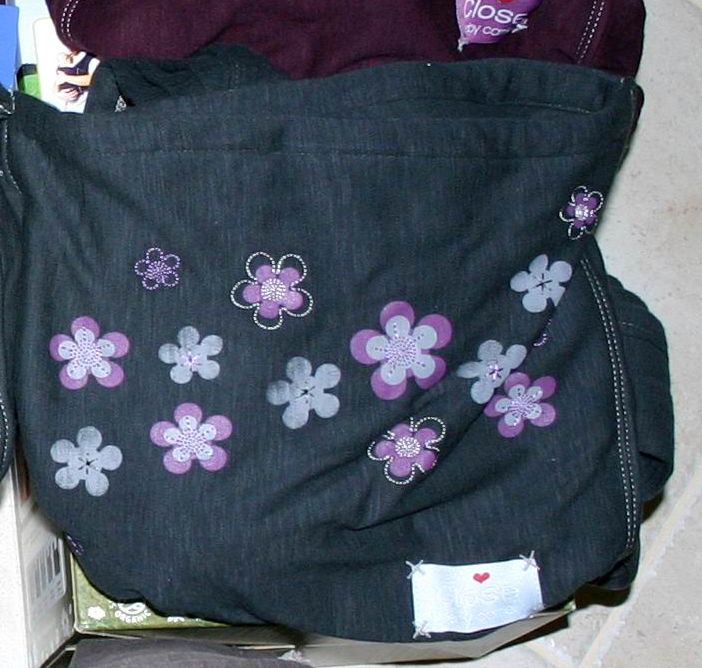 Close Caboo Babytragetuch Graphite Flowers (Demomodell)
