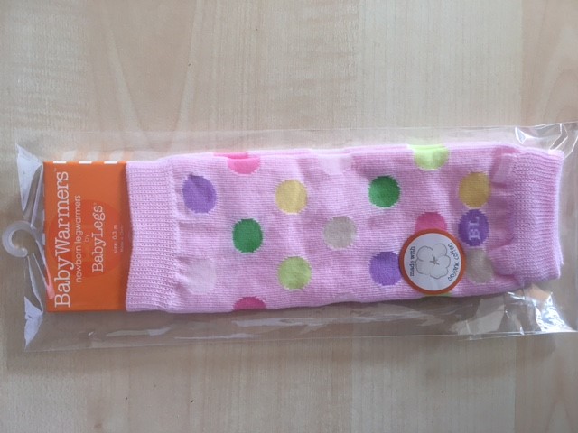 BabyLegs (Stulpen) newborn *bunte Punkte auf rosa*
